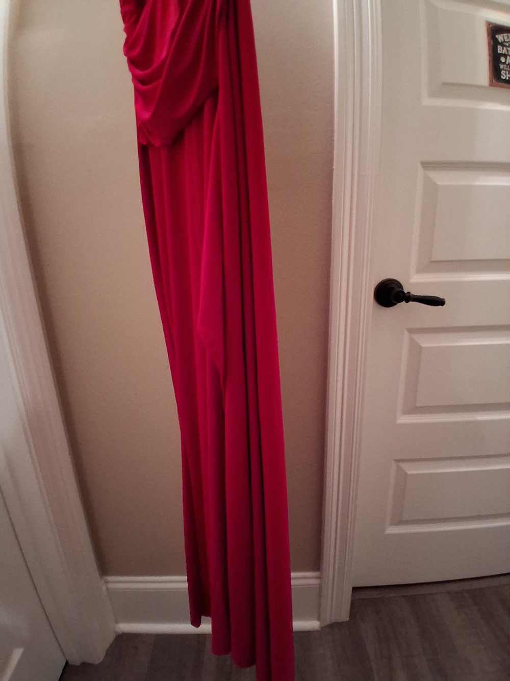 Sabora Dress Red With Ruching - Picture 15 of 16
